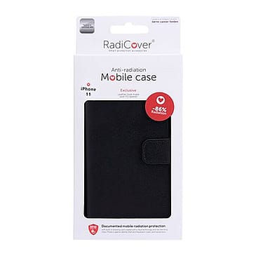 RadiCover Mobilcover til iPhone 11 Antistråling Sort, PU læder