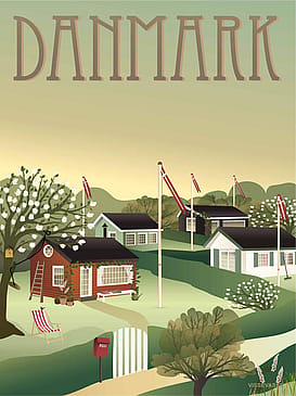 ViSSEVASSE Plakat 'Danmark Kolonihaverne' 30 x 40 cm