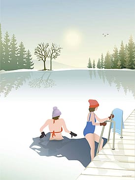 ViSSEVASSE Plakat 'Winter Bath' 30 x 40 cm
