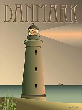 ViSSEVASSE Plakat 'Danmark Fyret' 30 x 40 cm