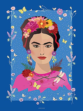 ViSSEVASSE Plakat  Frida Kahlo 30x40 cm