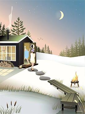 ViSSEVASSE Plakat 'Sauna' 50 x 70 cm