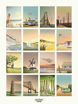 ViSSEVASSE Plakat 'Danmarksmotiver' 30 x 40 cm
