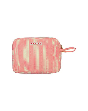 HABIBA Stockholm Stripe Makeup Clutch Flamingo