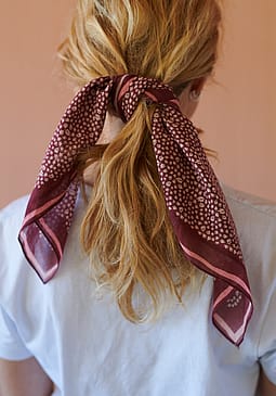 HABIBA Autumn Leaf Bandana Burgundy