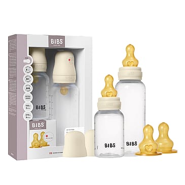 BIBS Grow and Flow Sutteflaske Sæt Latex Ivory 150 ml/270 ml