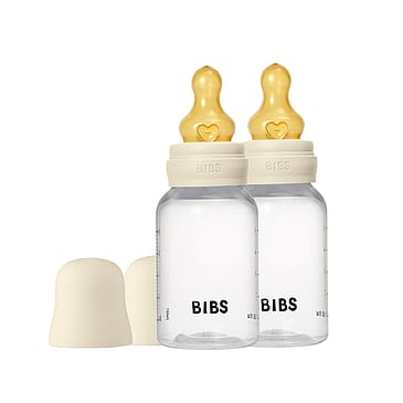 BIBS Sutteflaske Slow Flow Latex 2-pak Ivory 150 ml