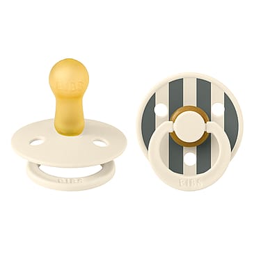 BIBS Pacifier Colour Round Print Ruby Pine Str. 2