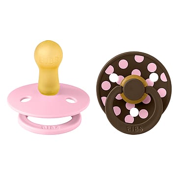 BIBS Pacifier Studio Colour Baby Pink/Mocha 2-Pak Latex Size 2