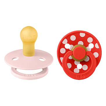 BIBS Pacifier Studio Colour Blossom/Candy Apple 2-Pak Latex Size 1