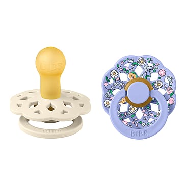 BIBS x Liberty Pacifier Boheme 2-Pak Ivory Mix Chloe Meadow Latex Size 1