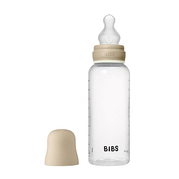 BIBS Baby Bottle Round 270 ml Medium Flow Vanilla GLOW