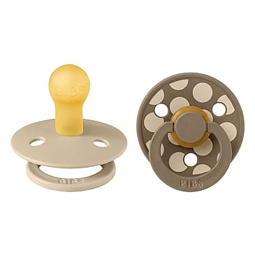 BIBS Pacifier Studio Colour 2 pk Size 1 Vanilla/Dark Oak