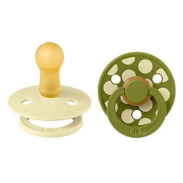 BIBS Pacifier Studio Colour 2 pk Latex Size 2 Luna/Wasabi