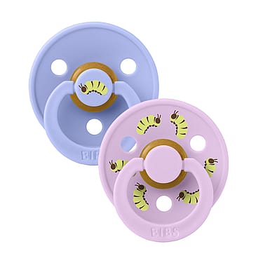 BIBS Studio Colour Pacifier Caterpillar Mix 2 pack Latex Size 2 Round