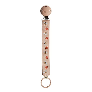 BIBS Studio Pacifier Clip Ribbon Caterpillar Beetle Mix