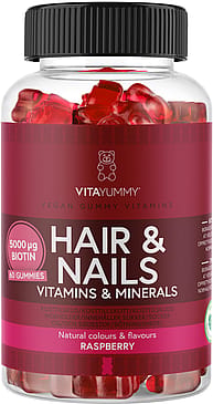 VitaYummy Hair & Nails Raspberry 60 stk
