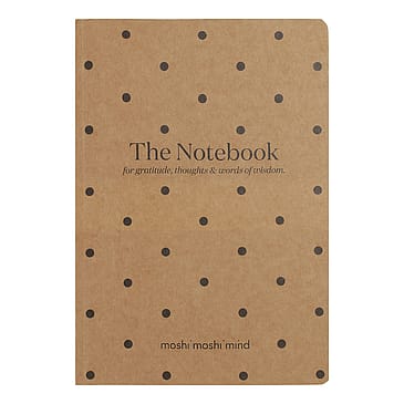 moshi moshi mind Notesbog Ecru/Black prikker