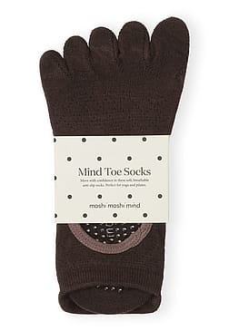 moshi moshi mind Mind Toe Socks Anti Slip Dark Brown 37–39
