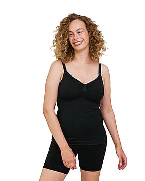 Carriwell Sømløs Ammetop med Shapewear Sort S