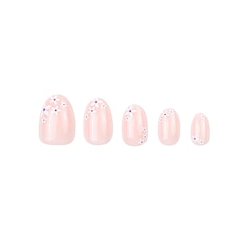 DUFFBEAUTY Instant Pro Press-on Manicure Lovely Daisy, Short Almond