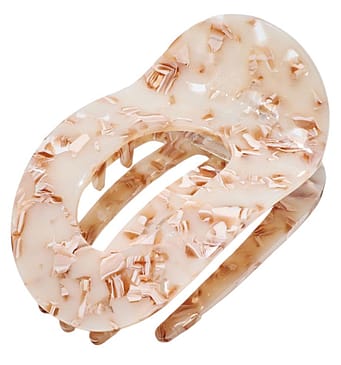 Hairlust Large Flat Claw Hair Clip Beige Shell