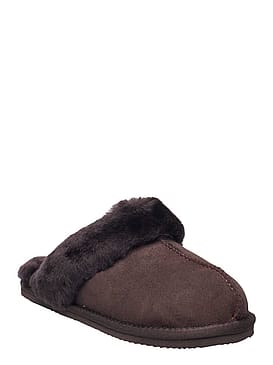 Rosemunde Shearling Reversed Slippers Coffee Brown 38