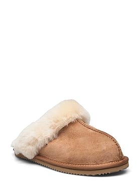 Rosemunde Shearling Reversed Slippers Almond 37