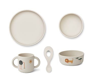 LIEWOOD Vivi Printed Tableware Safari Sandy Mix
