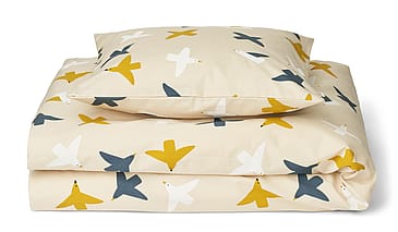 LIEWOOD Juniorsengetøj i Økologsk Bomuld Birds Sea Shell 100 x 140 cm