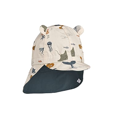 LIEWOOD Gorm Reversible Sun Hat With Ears Peach Seashell / Pale Tuscany 3-6 mdr.