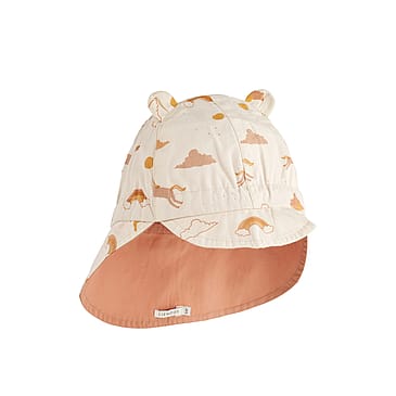 LIEWOOD Gorm Reversible Sun Hat With Ears Dream / Ecru 3-4 år