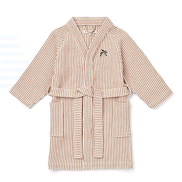 LIEWOOD Bertha Bathrobe Y/D stripe Tuscany rose / Creme de la creme 3-4 År