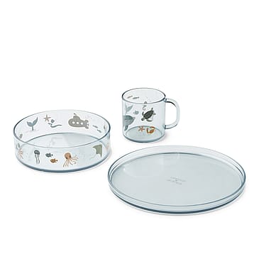 LIEWOOD Siva Printed Tritan Tableware Set Sea Creature / Sandy