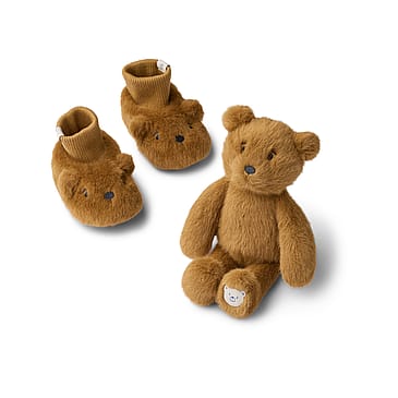 LIEWOOD Basim Bear Baby Plush Gift Set Golden Caramel 18/19