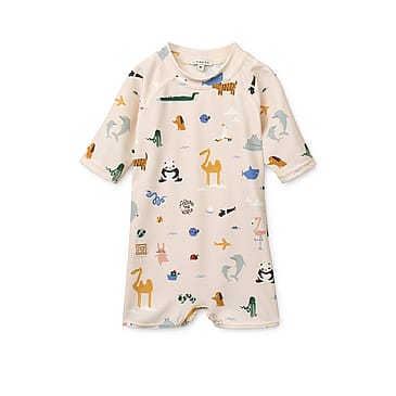 LIEWOOD Thor Baby Swim Jumpsuit Sandy Str. 80