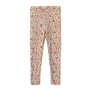 WHEAT Wool Leggings Agi Rose Flowers Str 128/8 år