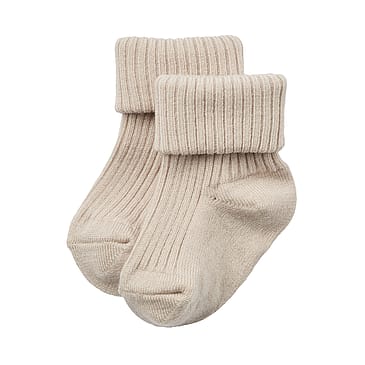 WHEAT Wool Rib Socks Ziggy Offwhite Str 16-18