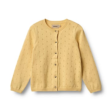 WHEAT Knit Cardigan Maia Golden Yellow Str 116/6 år