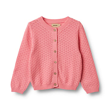 WHEAT Knit Cardigan Magnella Flamingo Pink Str 122/7 år