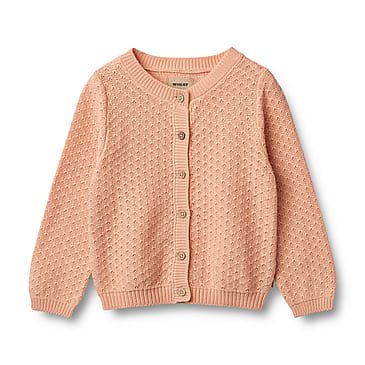 WHEAT Knit Cardigan Magnella Pink Sand Str 128/8 år