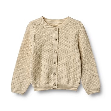WHEAT Knit Cardigan Magnella Sandshell Str 140/10 år