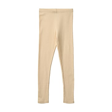 WHEAT Rib Leggings Maddy Macadamia Str 122/7 år