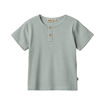 WHEAT T-Shirt Short Sleeve Lumi Stormy Sea Stripe Str 92/2 år