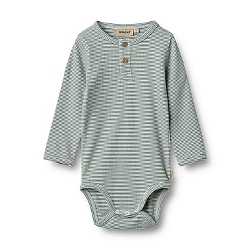 WHEAT Body Long Sleeve Benny Stormy Sea Stripe Str 92/2 år