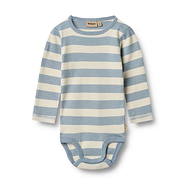 WHEAT Body Long Sleeve Freddie Calm Blue Stripe Str 92/2 år