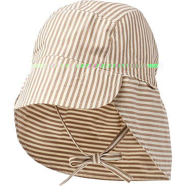 WHEAT Sun Hat Woven Tonga Cappucino Stripe Str 9-24 m/ 48-51 cm