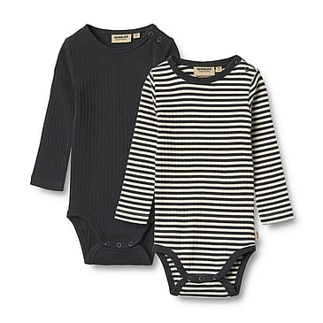 WHEAT Rib Body Long Sleeve Spencer 2 Pak Navy Rib Stripe Str 62/3 m
