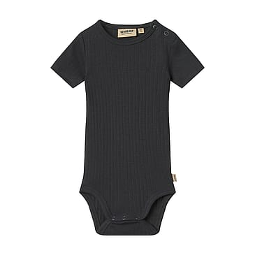 WHEAT Rib Body Short Sleeve Timo 2-pak Navy Rib Stripe Str 80/12 m