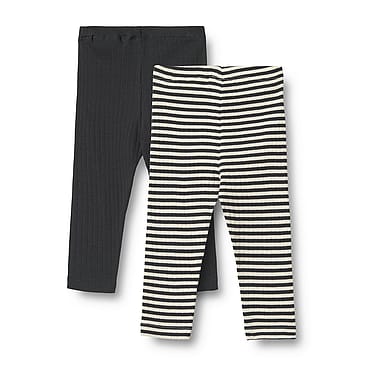 WHEAT Leggings Jules 2-pak Navy Rib Stripe Str 80/12 m